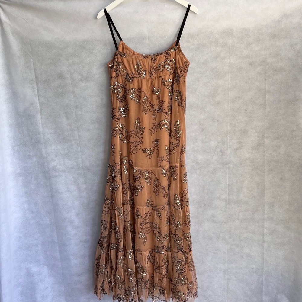 Maeve ANTHROPOLOGIE Sequined Tulle Midi Dress - Picture 12 of 16
